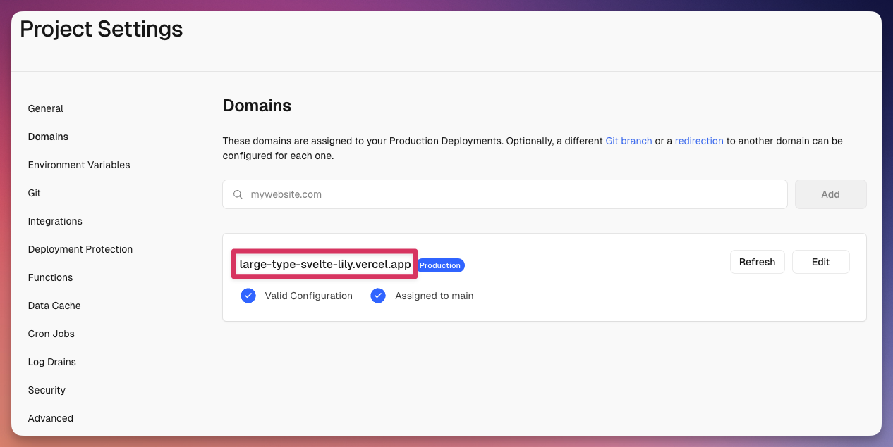 The domains for my instance of Large Type Svelte The domains for my instance of Large Type Svelte