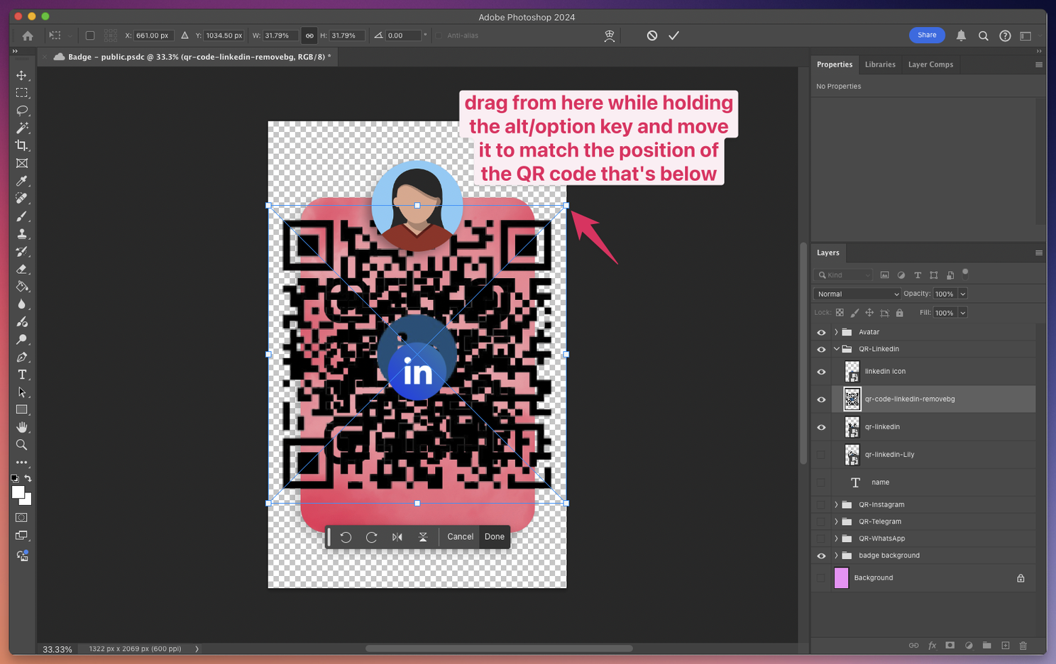 Resizing QR code Resizing QR code