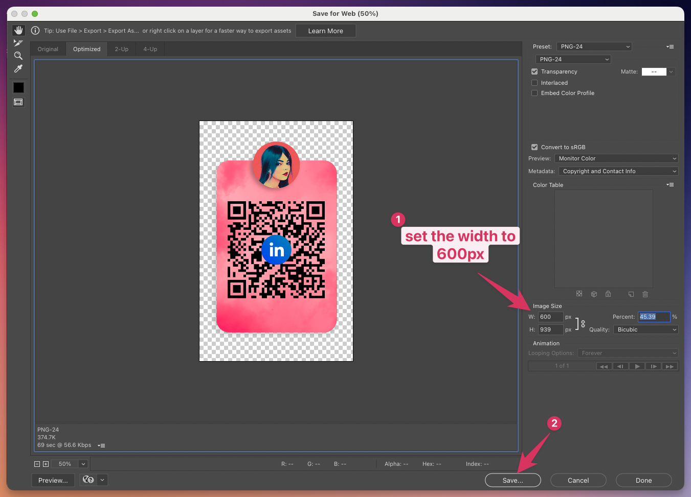 Exporting image Exporting image